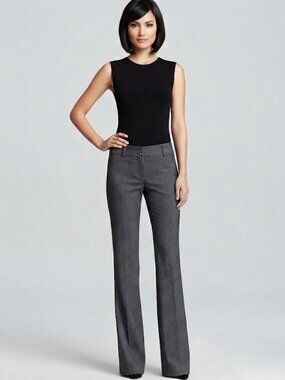 BCBGMAXAZRIA Kristen Grey Stripe 0 Dress Pants